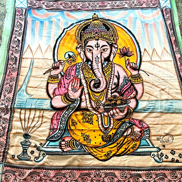 Ganesh mural tapestry - Picture 1 of 2